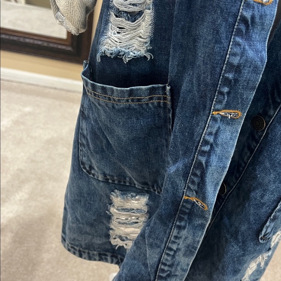 Distressed Denim Jacket - Picture 5 of 8